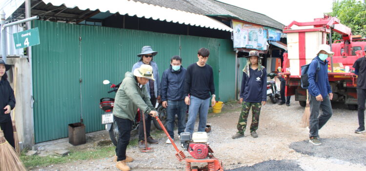 เทศบาลตำบลหนองยวง ลงพื้นที่ซ่อมแซมถนน ในพื้นที่ตำบลหนองยวง อำเภอเวียงหนองล่อง จังหวัดลำพูน จำนวน 3 จุด